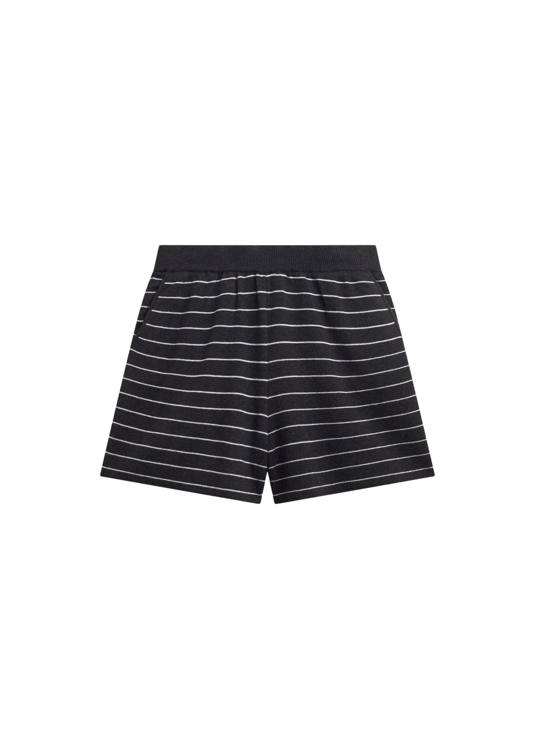 The Frankie Shop Nolma Knit Shorts – Grey/White Stripe