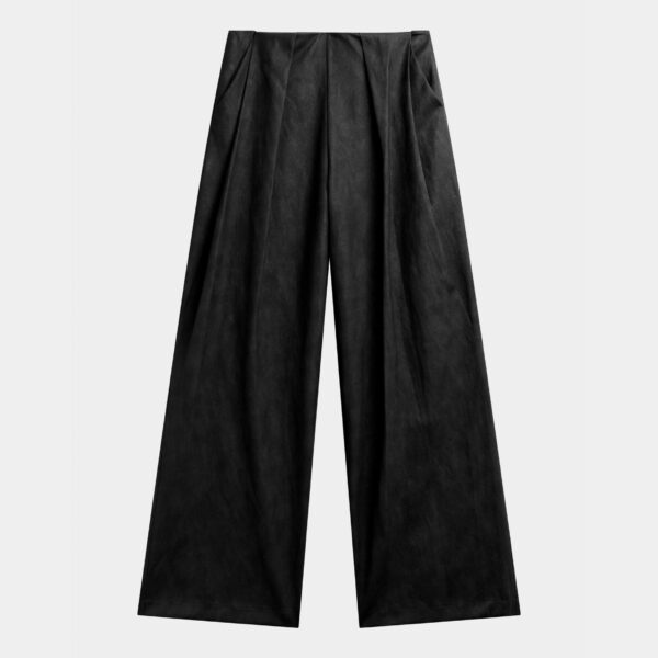 The Frankie Shop Olivet Faux Leather Trousers – Black, view 9
