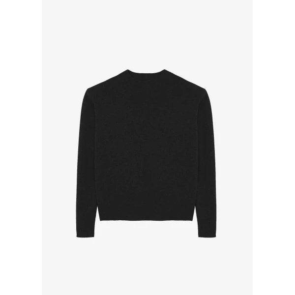 The Frankie Shop Rafaela Padded Knit Sweater - Black - Oversized Minimalist Knitwear in Black - Shop at Luxury Shoes 