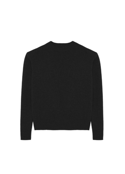 The Frankie Shop Rafaela Padded Knit Sweater - Black - Oversized Minimalist Knitwear in Black - Shop at Luxury Shoes 