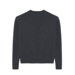 The Frankie Shop Rafaela Padded Knit Sweater - Dark Grey Melange - Oversized Minimalist Knitwear in Grey - Shop at Luxury Shoes 