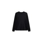 The Frankie Shop Ravvi Soft Padded Top - Black - Oversized Minimalist Tops in Black - Shop at Luxury Shoes 