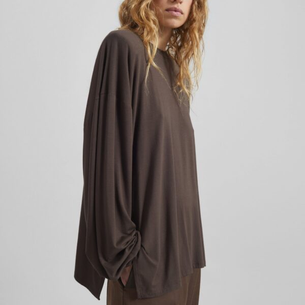 The Frankie Shop Ravvi Soft Padded Top – Brown, view 4