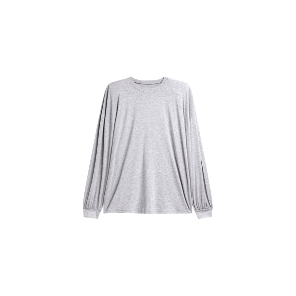 The Frankie Shop Ravvi Soft Padded Top - Grey - Oversized Minimalist Tops in Grey - Shop at Luxury Shoes 