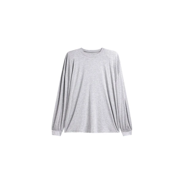 The Frankie Shop Ravvi Soft Padded Top - Grey - Oversized Minimalist Tops in Grey - Shop at Luxury Shoes 