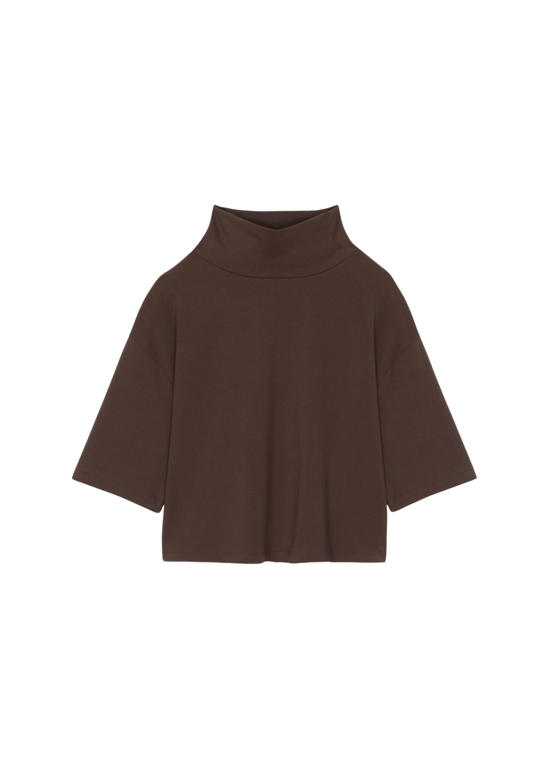 The Frankie Shop Reza Cropped Tee – Brown Top