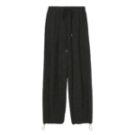The Frankie Shop Rilton Drawstring Pants - Black/White Pinstripe - Oversized Minimalist Pants in Black - Shop at Luxury Shoes 