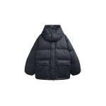 The Frankie Shop Riom Hooded Puffer Jacket - Black - Oversized Minimalist Jackets in Black - Shop at Luxury Shoes 