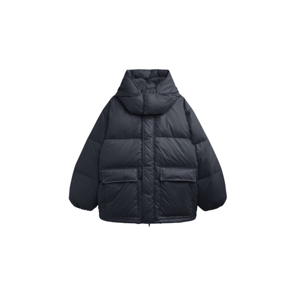 The Frankie Shop Riom Hooded Puffer Jacket - Black - Oversized Minimalist Jackets in Black - Shop at Luxury Shoes 