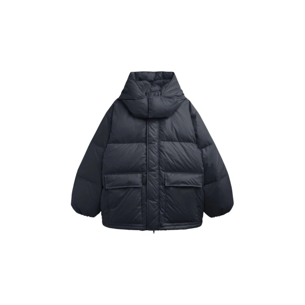 The Frankie Shop Riom Hooded Puffer Jacket - Black - Oversized Minimalist Jackets in Black - Shop at Luxury Shoes 