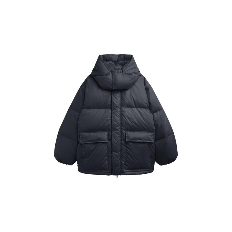 The Frankie Shop Riom Hooded Puffer Jacket - Black - Oversized Minimalist Jackets in Black - Shop at Luxury Shoes 