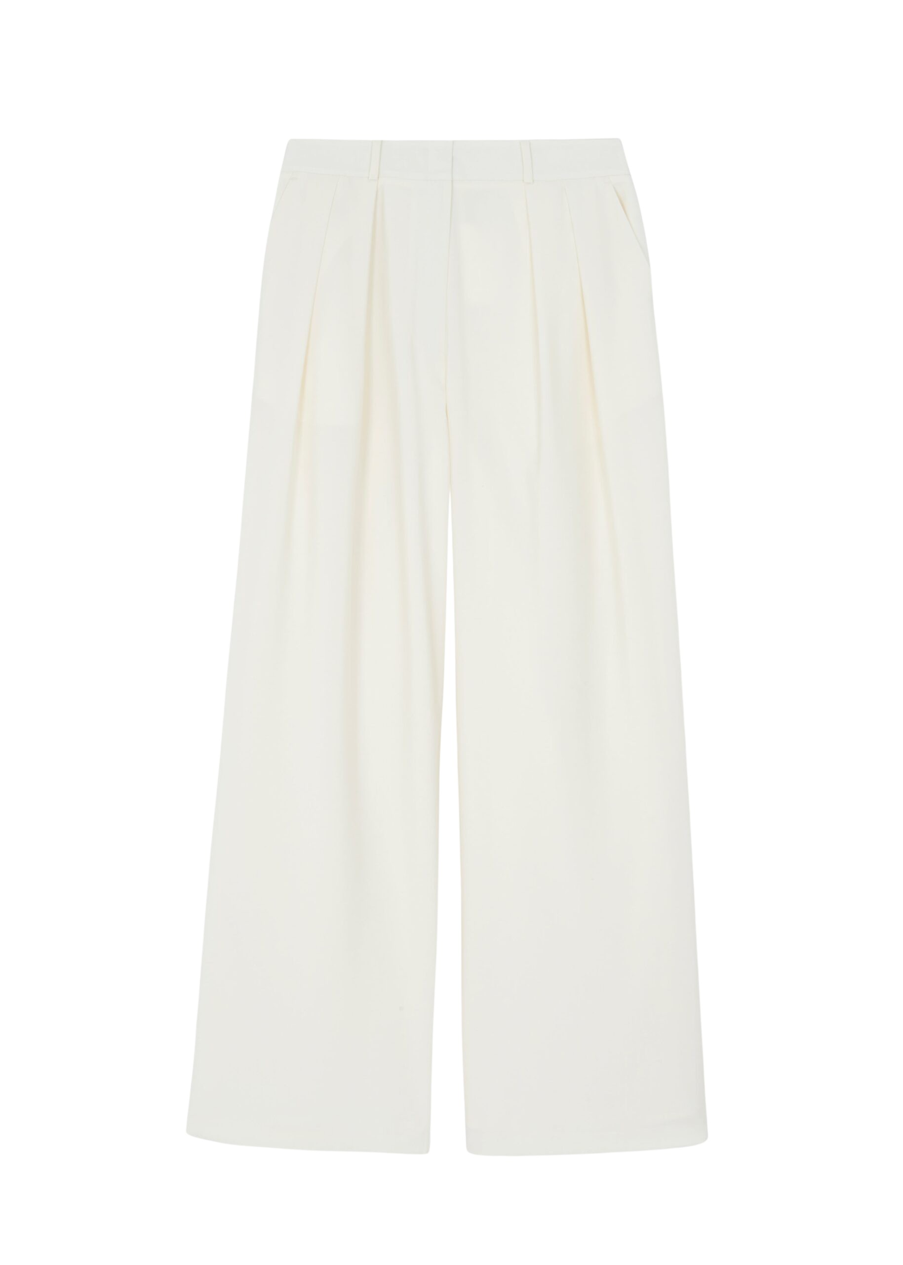 The Frankie Shop Ripley Pleated Trousers - Ivory - Oversized Minimalist Pants in Ivory - Shop at Luxury Shoes 