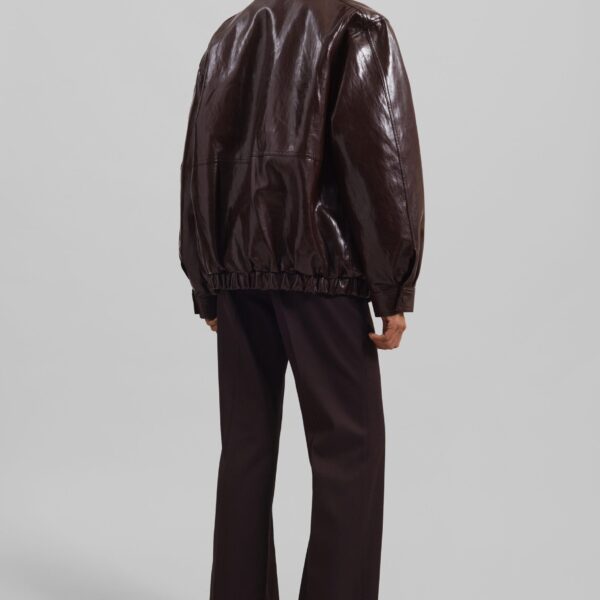 The Frankie Shop Risner Faux Leather Jacket – Burgundy, view 8
