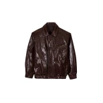 The Frankie Shop Risner Faux Leather Jacket - Burgundy - Oversized Minimalist Jackets in Red - Shop at Luxury Shoes 