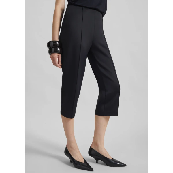The Frankie Shop Rivoli Capri Pants - Black - Oversized Minimalist Pants in Black - Shop at Luxury Shoes 