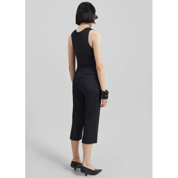 The Frankie Shop Rivoli Capri Pants - Black - Oversized Minimalist Pants in Black - Shop at Luxury Shoes 