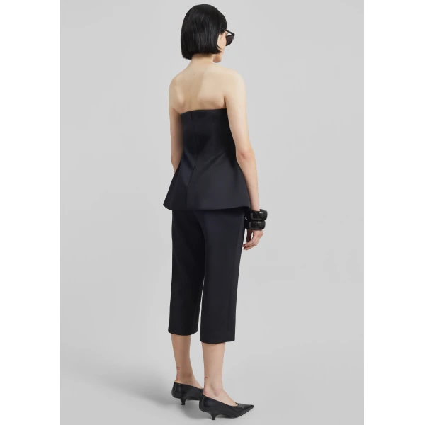 The Frankie Shop Rivoli Hourglass Top - Black - Oversized Minimalist Tops in Black - Shop at Luxury Shoes 