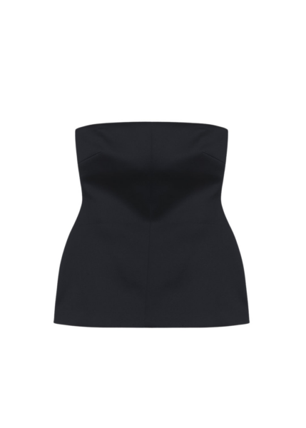 The Frankie Shop Rivoli Hourglass Top - Black - Oversized Minimalist Tops in Black - Shop at Luxury Shoes 