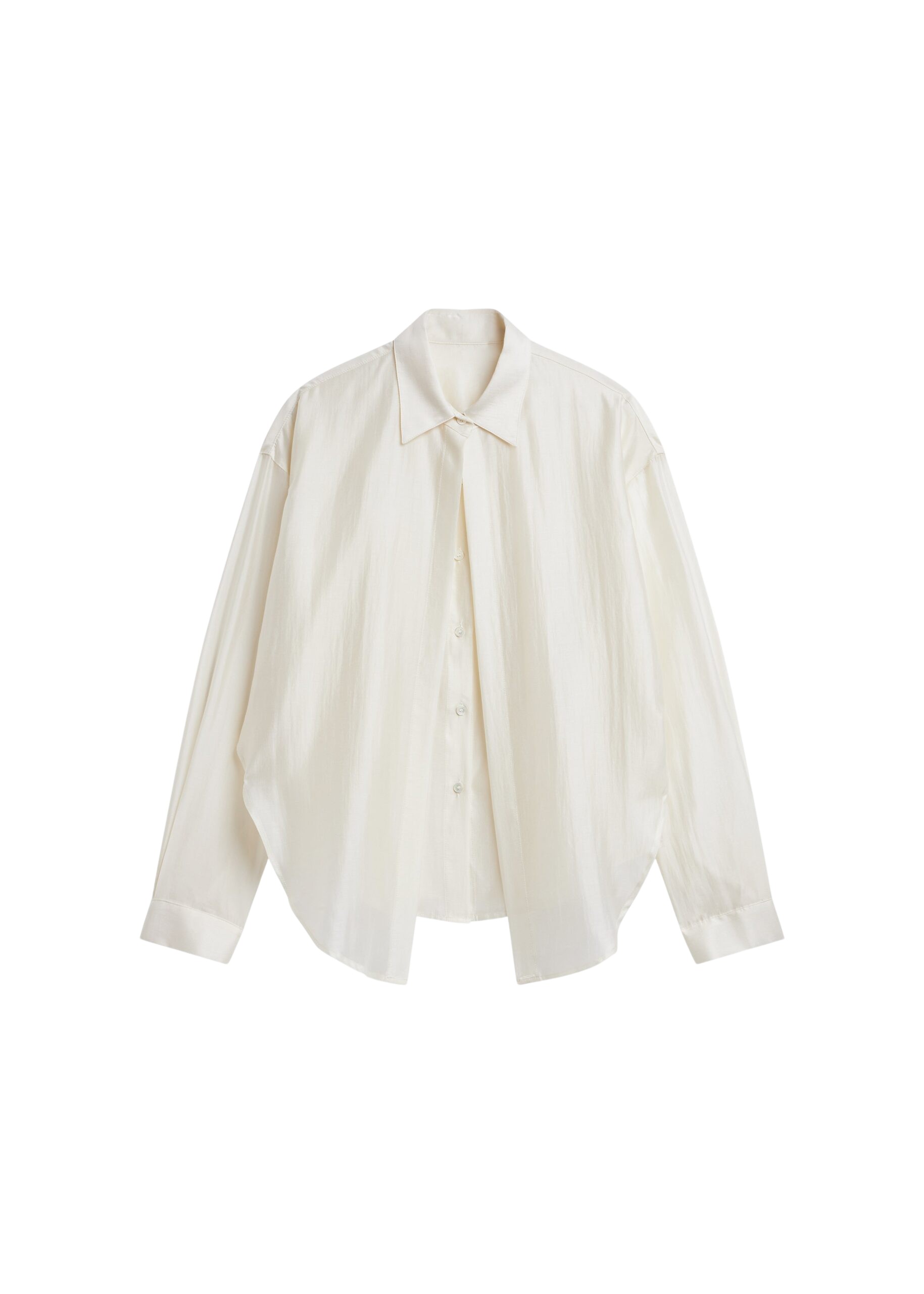 The Frankie Shop Roanne Fluid Double Shirt – Cream