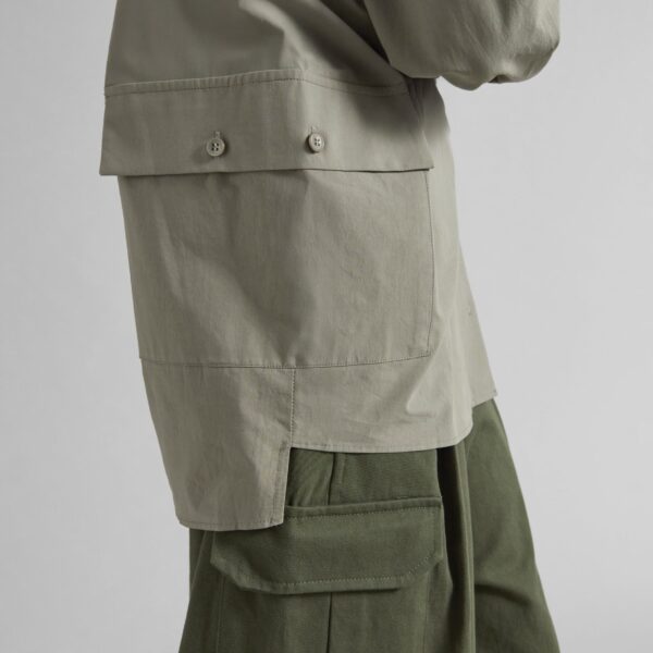 The Frankie Shop Sancey Cargo Pocket Shirt – Olive, view 4