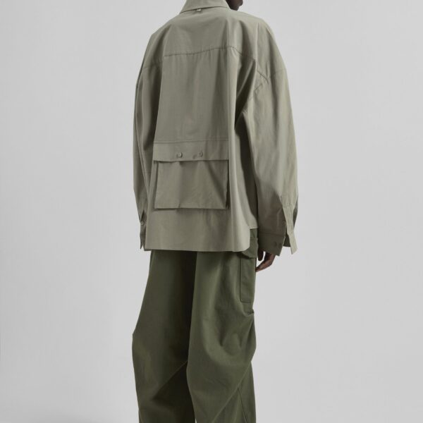 The Frankie Shop Sancey Cargo Pocket Shirt – Olive, view 7