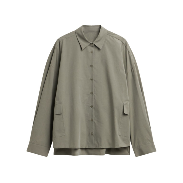 The Frankie Shop Sancey Cargo Pocket Shirt – Olive