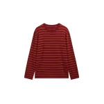 The Frankie Shop Sena Knit Pullover - Red/Yellow Stripe - Oversized Minimalist Knitwear in Red - Shop at Luxury Shoes 