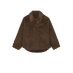 The Frankie Shop Senja Faux Fur Jacket - Brown - Oversized Minimalist Jackets in Brown - Shop at Luxury Shoes 