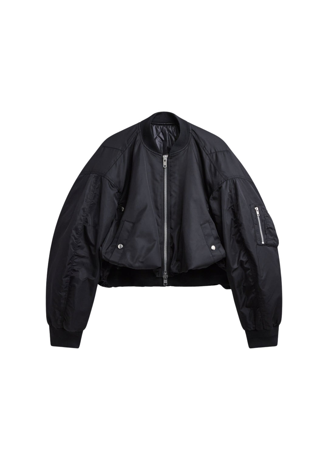 The-Frankie-Shop-Skagen-Cropped-Trapeze-Bomber-Jacket-Black-coveti-933259_nobg The Frankie Shop Skagen Cropped Trapeze Bomber Jacket - Black - Oversized Minimalist Jackets in Black - Shop at Luxury Shoes