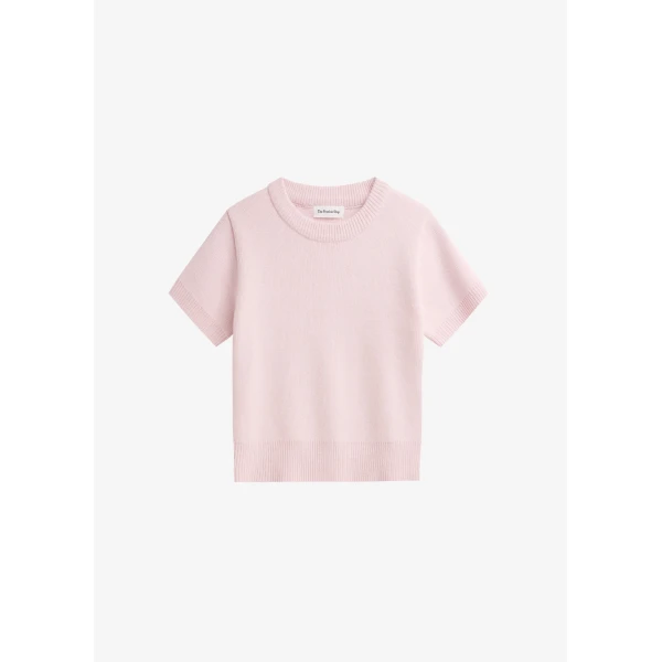 The Frankie Shop Sona Wool Knit Top - Pink - Oversized Minimalist Tops in Pink - Shop at Luxury Shoes 