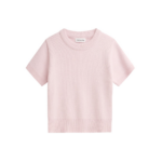 The Frankie Shop Sona Wool Knit Top - Pink - Oversized Minimalist Tops in Pink - Shop at Luxury Shoes 