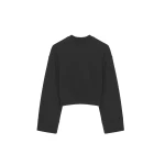 The Frankie Shop Talia Sweatshirt - Black - Oversized Minimalist Tops in Black - Shop at Luxury Shoes 