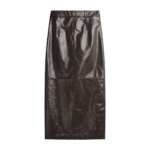 The Frankie Shop Taney Crackled Pencil Skirt - Brown - Oversized Minimalist Skirts in Brown - Shop at Luxury Shoes 