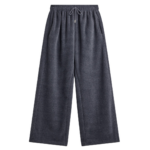 The Frankie Shop Treveray Fleece Sweatpants - Dark Grey - Oversized Minimalist Pants in Grey - Shop at Luxury Shoes 
