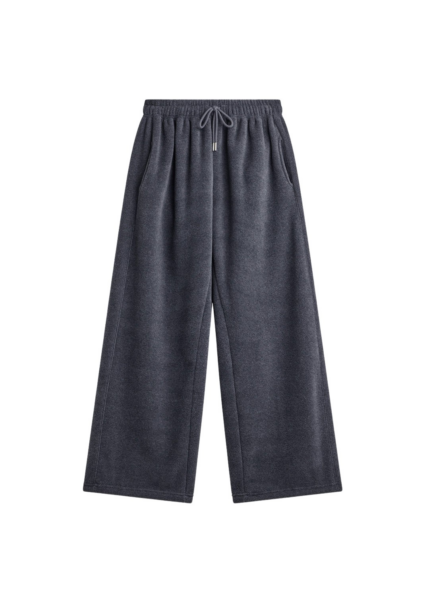 The Frankie Shop Treveray Fleece Sweatpants - Dark Grey - Oversized Minimalist Pants in Grey - Shop at Luxury Shoes 