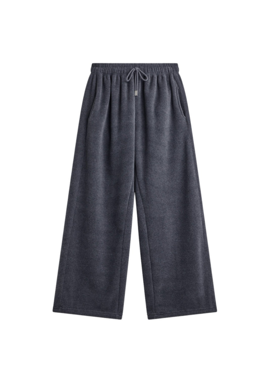 The Frankie Shop Treveray Fleece Sweatpants - Dark Grey - Oversized Minimalist Pants in Grey - Shop at Luxury Shoes 
