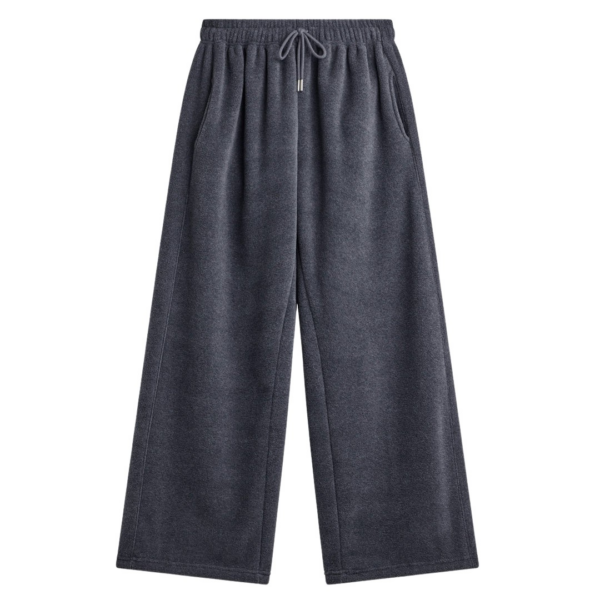 The Frankie Shop Treveray Fleece Sweatpants - Dark Grey - Oversized Minimalist Pants in Grey - Shop at Luxury Shoes 