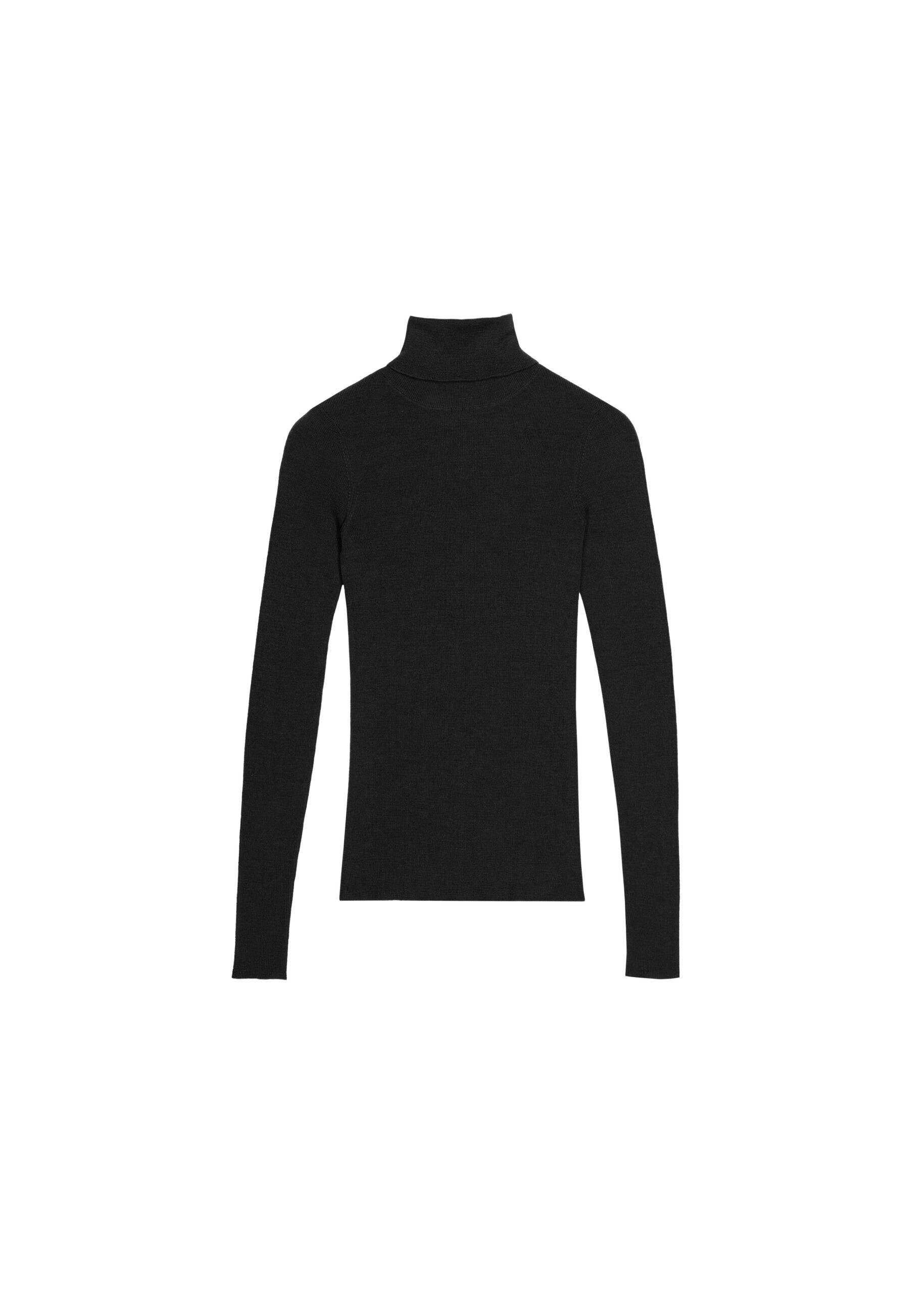 The Frankie Shop Utica Thin Turtleneck Sweater - Black - Oversized Minimalist Knitwear in Black - Shop at Luxury Shoes 
