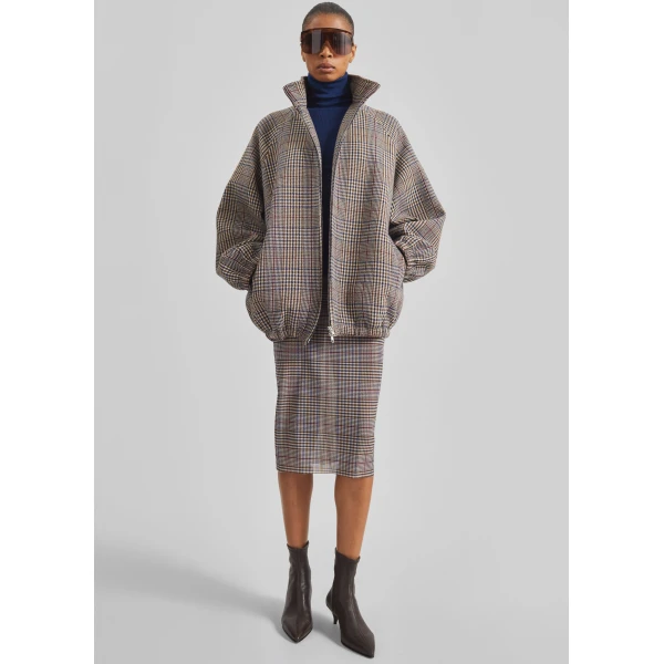 The Frankie Shop Utica Thin Turtleneck Sweater - Blue - Oversized Minimalist Knitwear in Blue - Shop at Luxury Shoes 