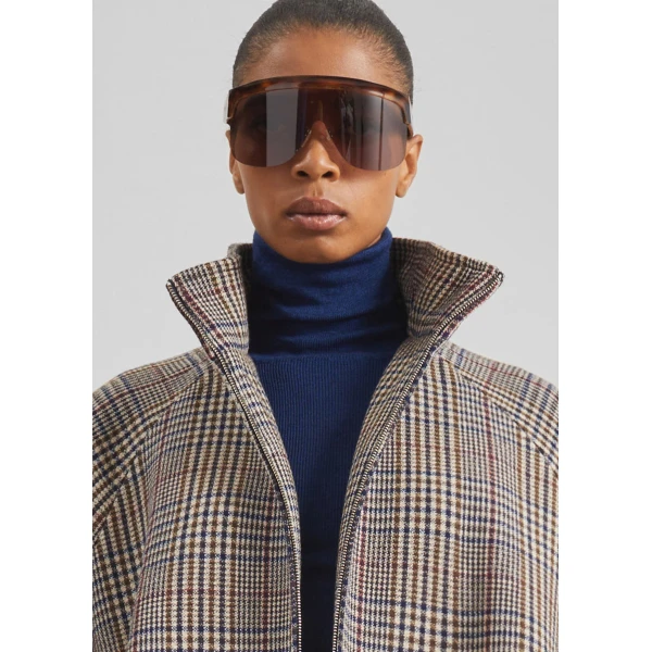 The Frankie Shop Utica Thin Turtleneck Sweater - Blue - Oversized Minimalist Knitwear in Blue - Shop at Luxury Shoes 