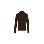 The Frankie Shop Utica Thin Turtleneck Sweater - Brown - Oversized Minimalist Knitwear in Brown - Shop at Luxury Shoes 