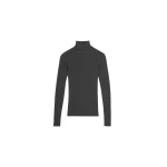The Frankie Shop Utica Thin Turtleneck Sweater - Dark Grey Melange - Oversized Minimalist Knitwear in Grey - Shop at Luxury Shoes 