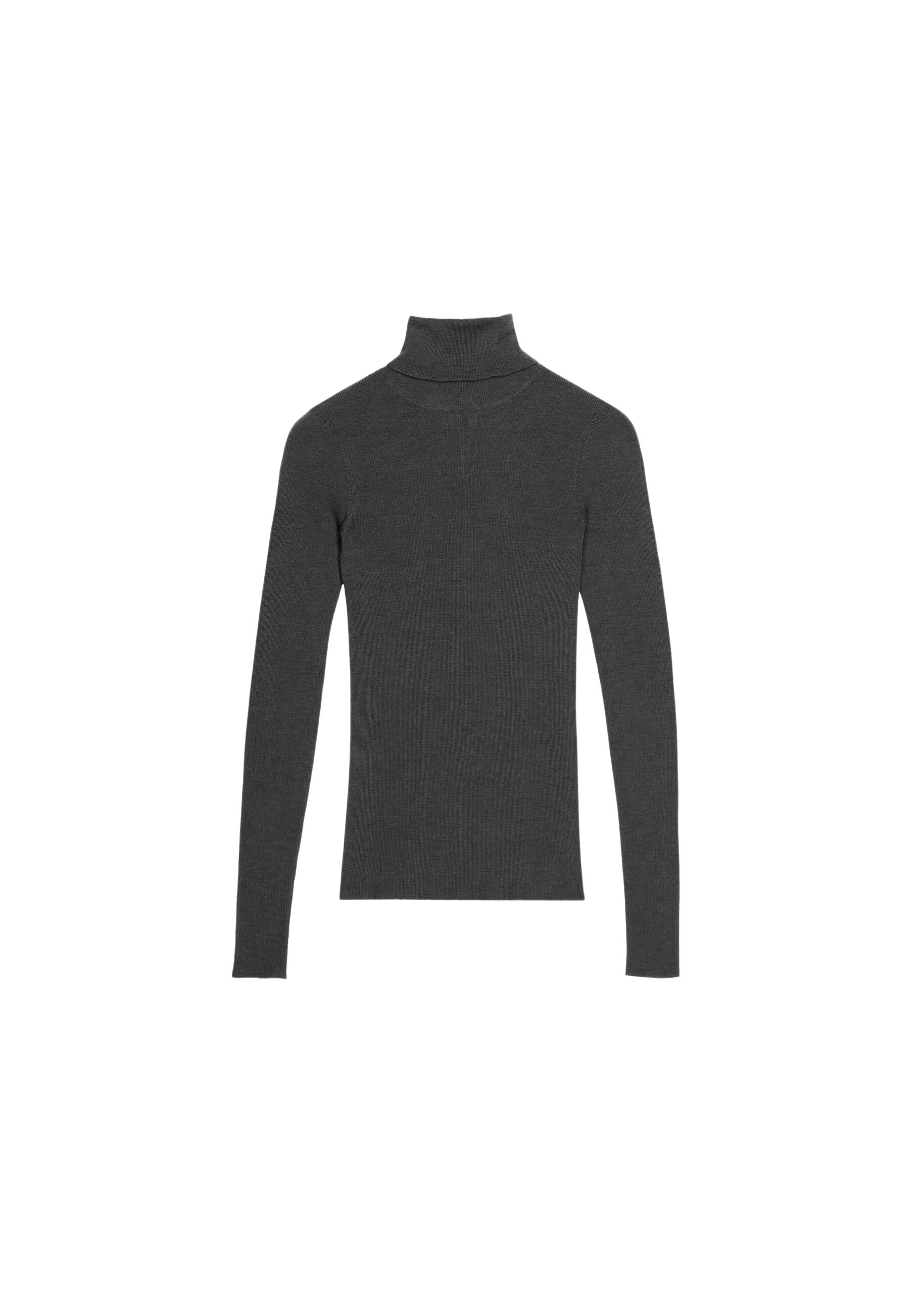 The Frankie Shop Utica Thin Turtleneck Sweater – Dark Grey Melange