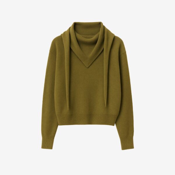The Frankie Shop Vermont Scarf Sweater – Olive, view 9