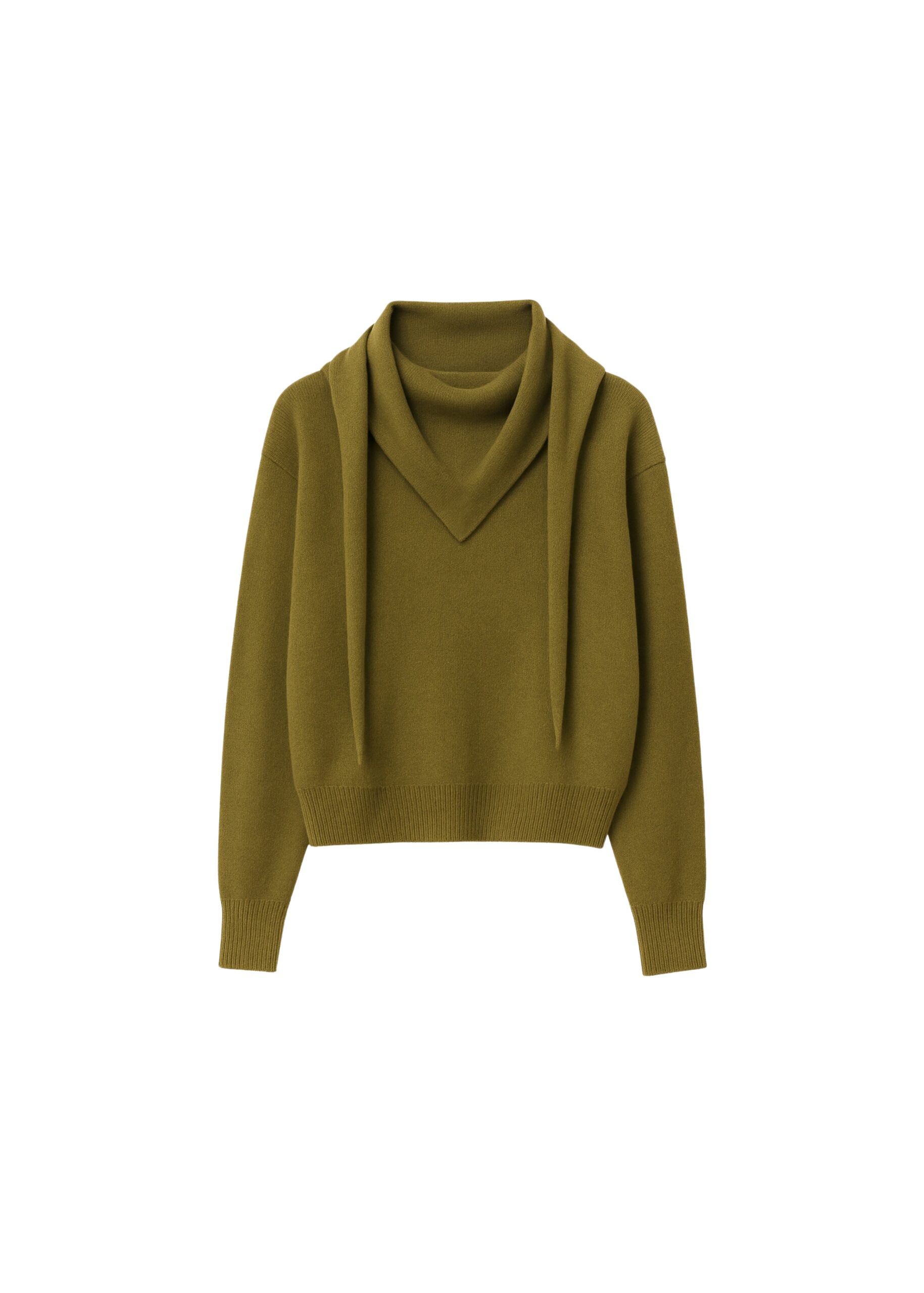 The Frankie Shop Vermont Scarf Sweater – Olive