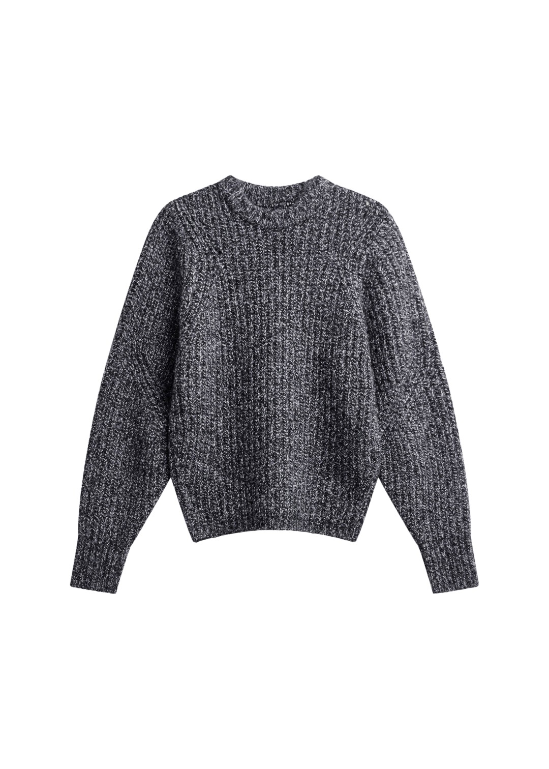 The-Frankie-Shop-Vezia-Chunky-Knit-Sweater-Dark-Grey-Melange-coveti-1175504_nobg The Frankie Shop Vezia Chunky Knit Sweater - Dark Grey Melange - Oversized Minimalist Knitwear in Grey - Shop at Luxury Shoes