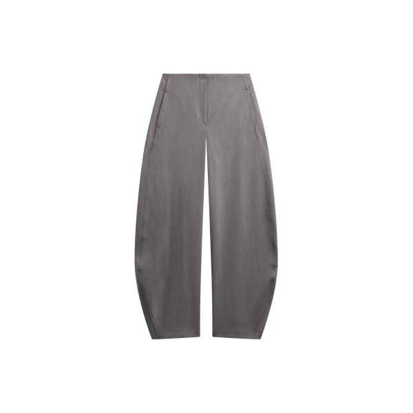 The Frankie Shop Vosges Barrel Leg Pants - Grey - Oversized Minimalist Pants in Grey - Shop at Luxury Shoes 