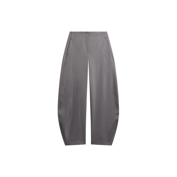 The Frankie Shop Vosges Barrel Leg Pants - Grey - Oversized Minimalist Pants in Grey - Shop at Luxury Shoes 