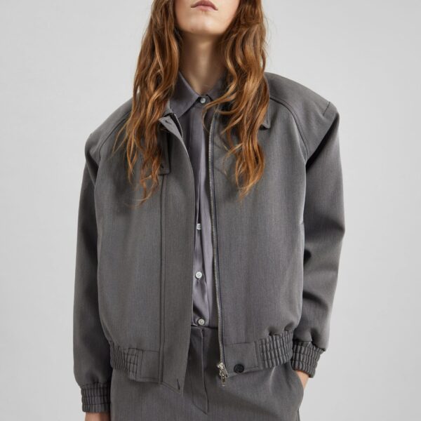 The Frankie Shop Vosges Padded Blouson Jacket – Grey, view 3