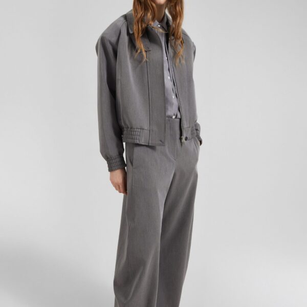 The Frankie Shop Vosges Padded Blouson Jacket – Grey, view 4